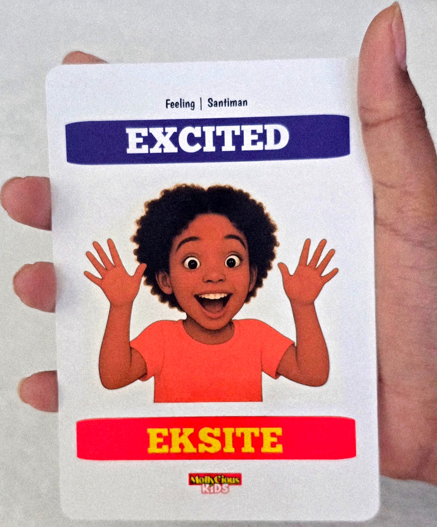 MollyCious Kids - English & Haitian Creole Learning Flashcards